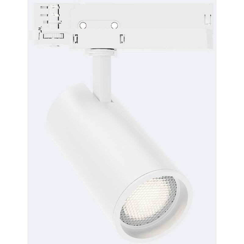 foto del prodotto faretto led fasano bianco 20w anti abbagliamento regolabile per binario trifase 4000k bianco naturale
