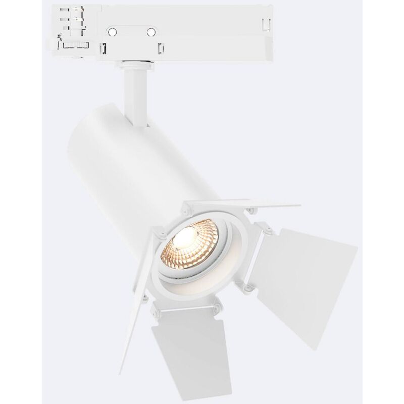 foto del prodotto faretto led fasano bianco 30w cinema regolabile per binario trifase bianco caldo 3200k