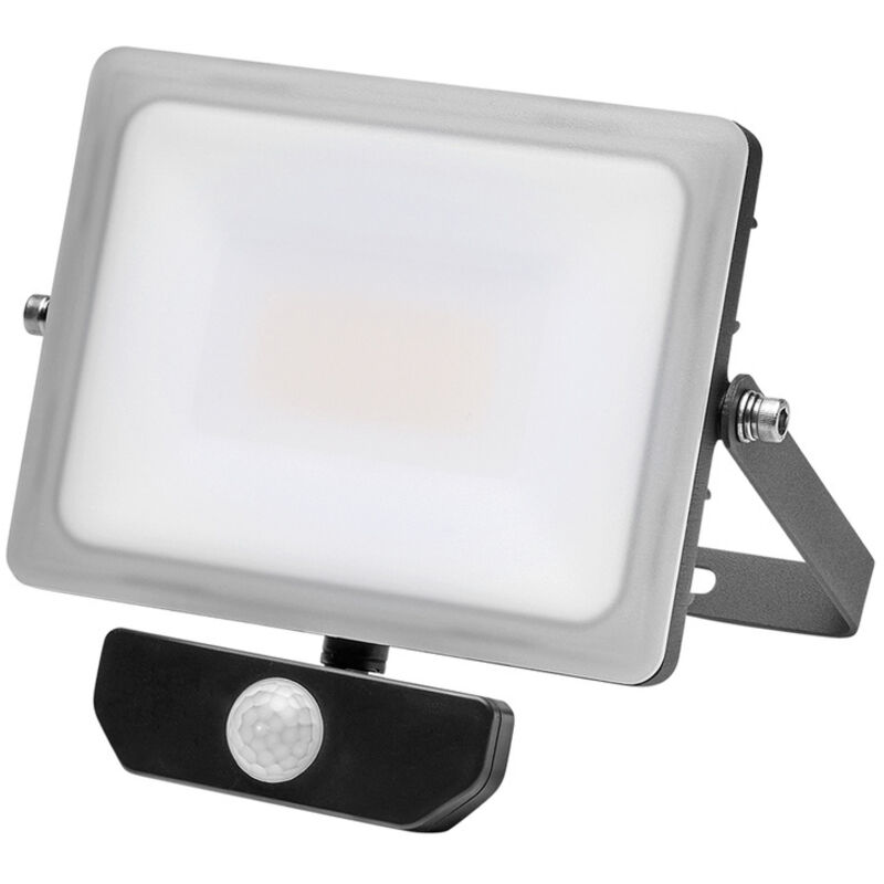 foto del prodotto faretto led flat 30 watt. luce bianca 4000 k ip 65 2400 lumen con sensore di presenza maurer
