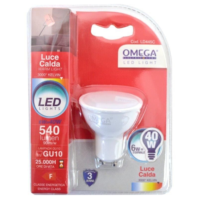 foto del prodotto faretto led gu10 6w 3000k