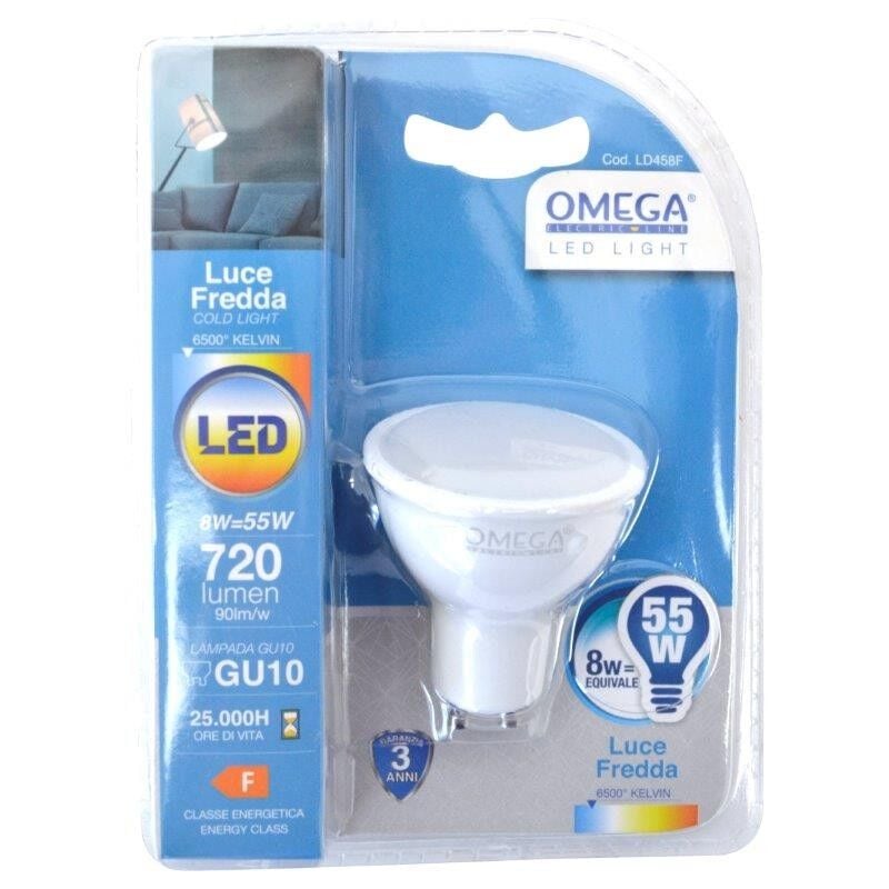 foto del prodotto faretto led gu10 8w 6500k