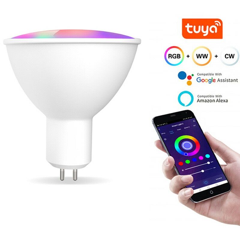 foto del prodotto faretto led gu5.3 smart wifi 5w tuya