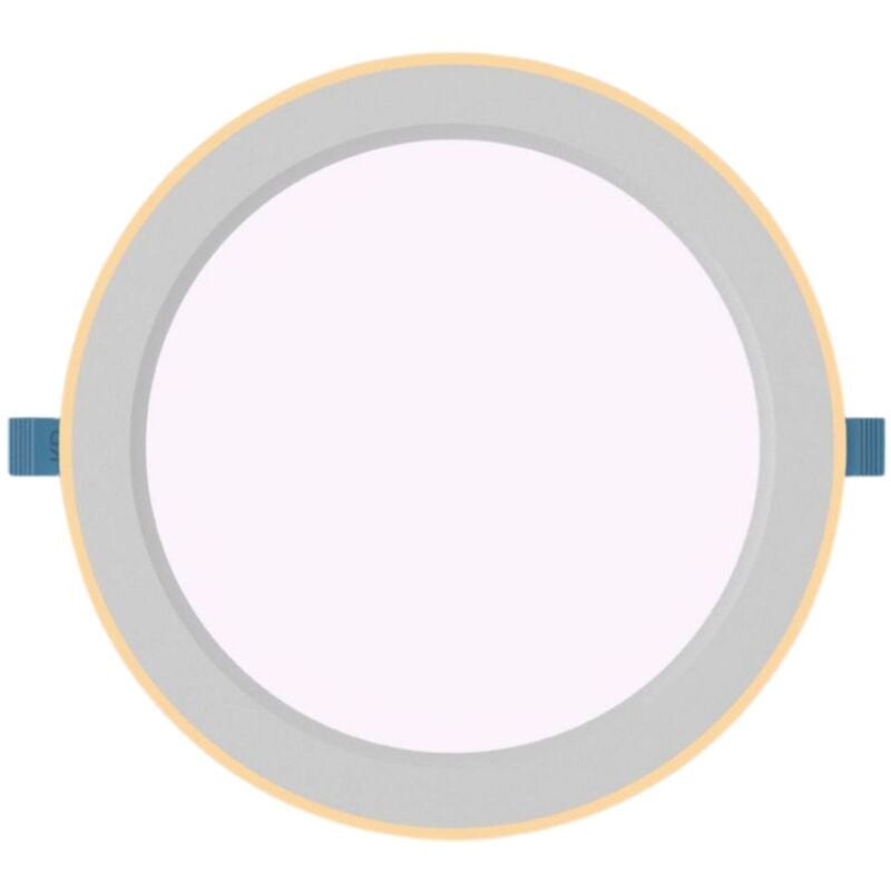 foto del prodotto faretto led incasso pannello rotondo 16w alette molla soffitto luce calda hc