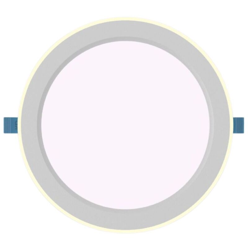 foto del prodotto faretto led incasso pannello rotondo 9w ultra slim alette molla luce naturale hc