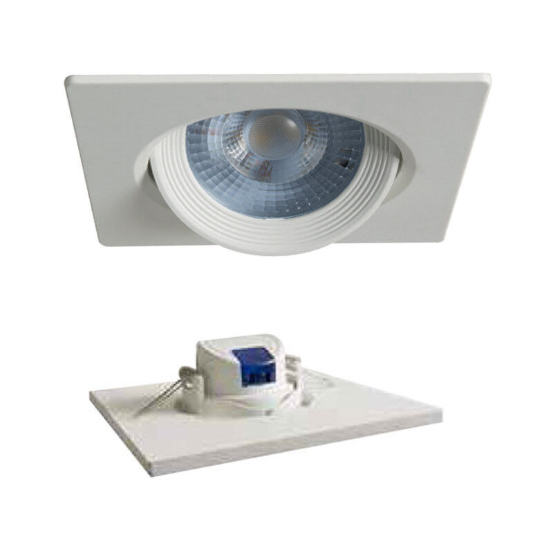 foto del prodotto faretto led incasso quadrato duralamp 7w 4000k 40 bianco d307qnw