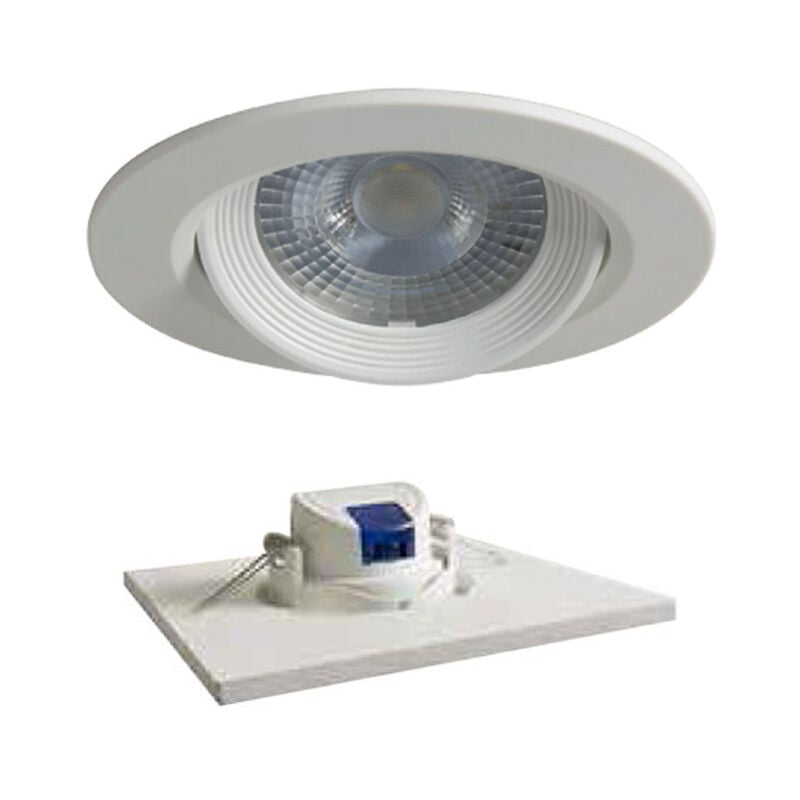 foto del prodotto faretto led incasso tondo duralamp 7w 3000k 40 bianco d307tww