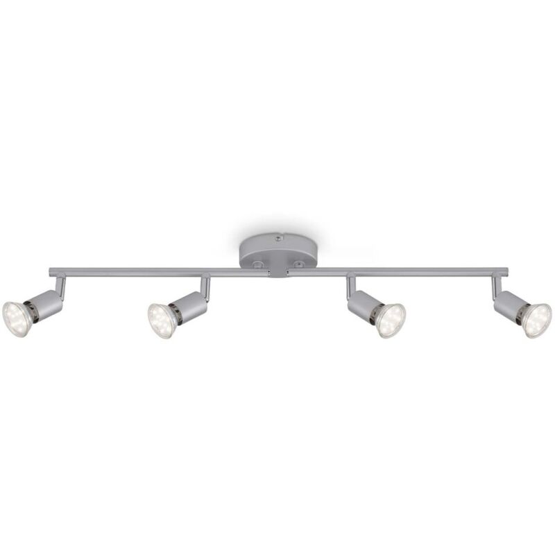 immagine 0 del prodotto faretto led lampada da soffitto 4xgu10 12w orientabile metallo colore titanio briloner