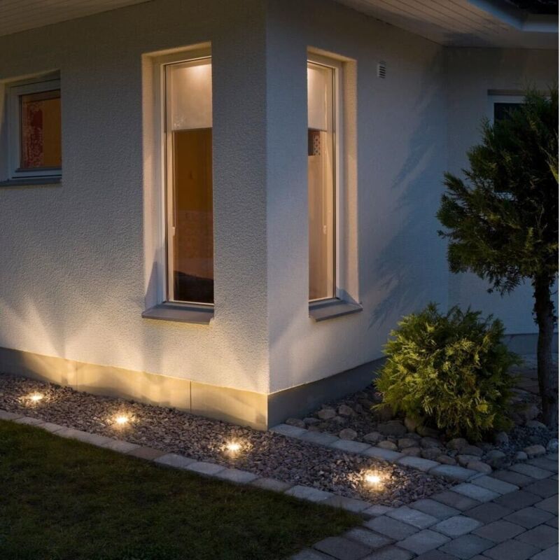 foto del prodotto faretto led luce calda segnapassi a incasso calpestabile x giardino esterno ip67
