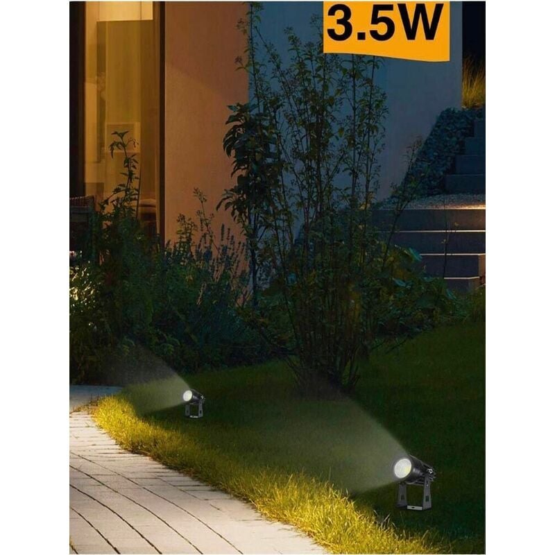foto del prodotto faretto led luce naturale cob 3.5 w proiettore da giardino staffa a parete