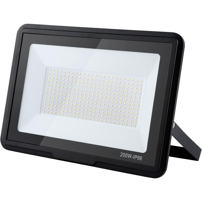 foto del prodotto faretto led per esterni, 200w 25000lm faretto led per esterni, 6000k ip66 illuminazione di sicurezza impermeabile per giardino, garage, patio,