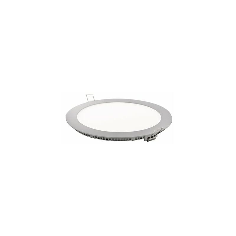 foto del prodotto faretto led piatto tondo argento matel 18w freddo