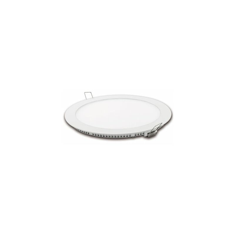 foto del prodotto faretto led piatto tondo bianco matel 18w neutro
