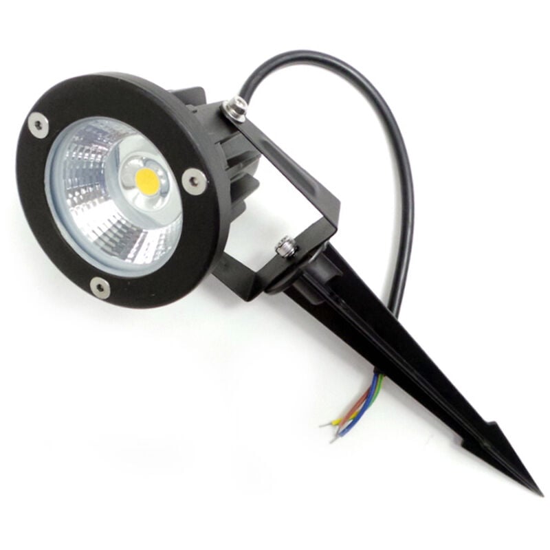foto del prodotto faretto led picchetto 6w da esterno cob con staffa f16 cob6w silamp luce fredda 6400k