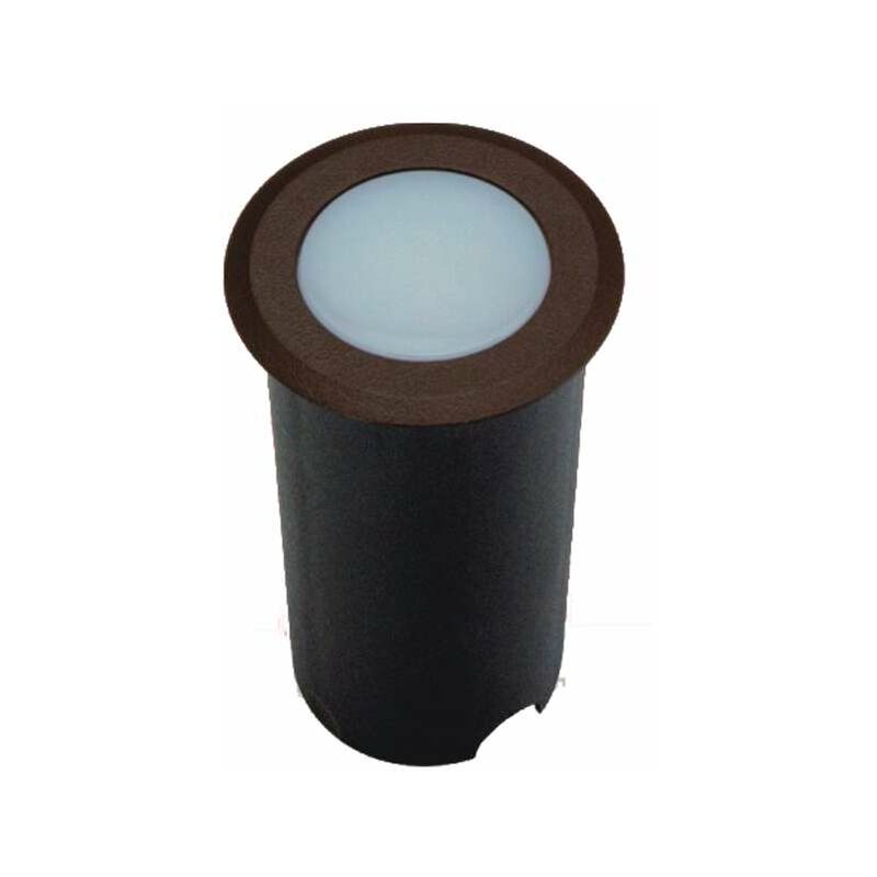 foto del prodotto faretto led piccolo 1w d50 h80mm ip67 multicolor rgb finitura marrone
