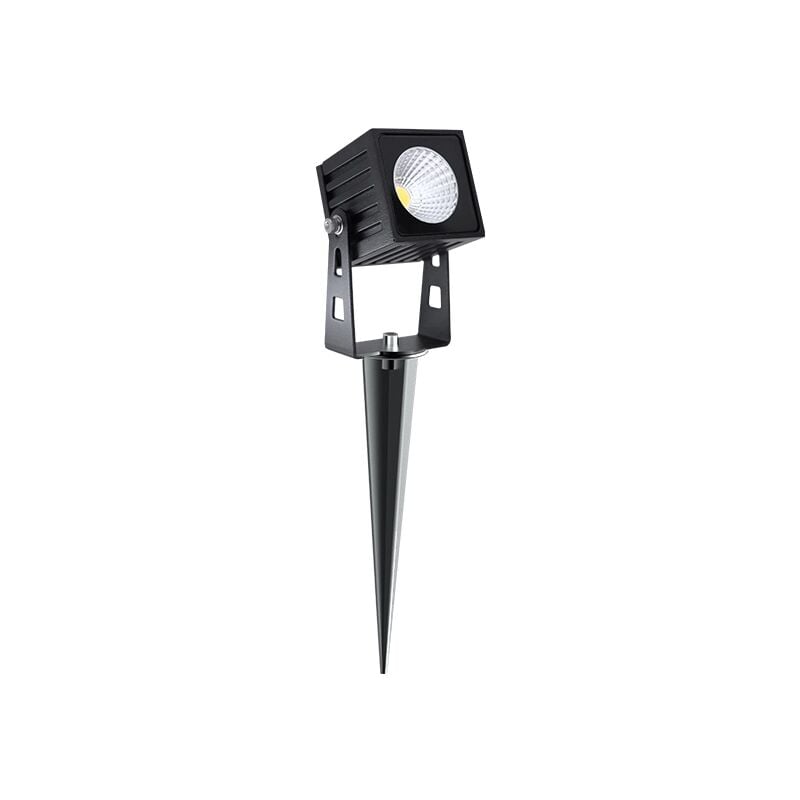 foto del prodotto faretto led quadrato zas beneito 7w ip65 colore nero