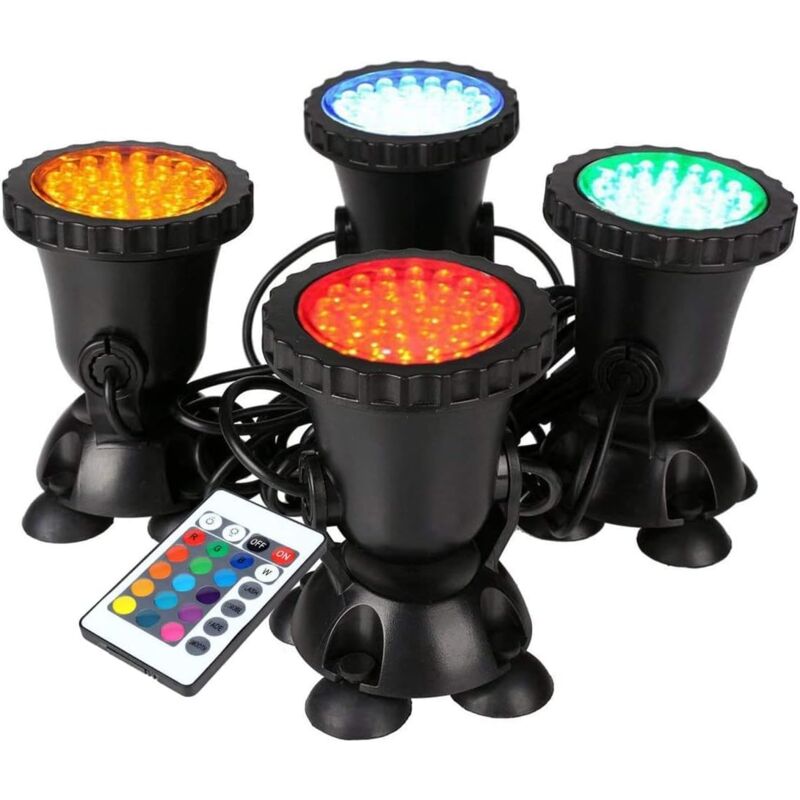 foto del prodotto faretto led rgb sommergibile impermeabile, luce impermeabile ip68 regolabile per piscina, laghetto da giardino all aperto
