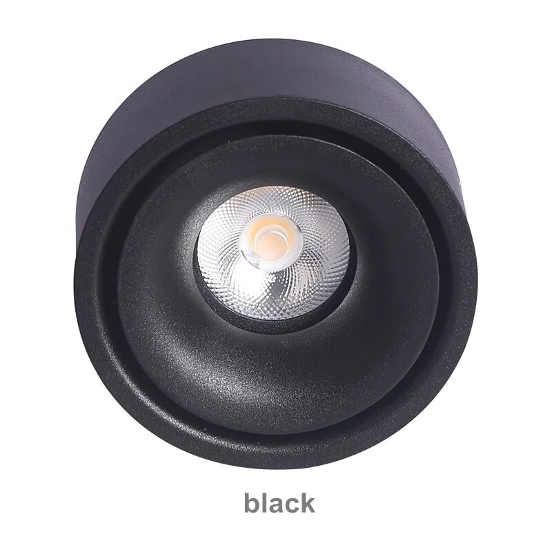 foto del prodotto faretto led rotondo dimmerabile da superficie con montaggio a soffitto, foro libero cob, 7 w, per soggiorno, luce bianca 6000 k