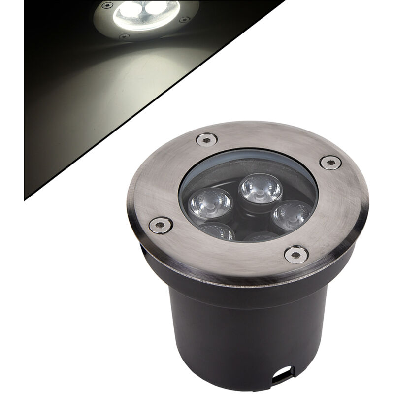 foto del prodotto faretto led segnapasso calpestabile 5w ip65 luce naturale 4000k ideale per esterni giardini vialetti e camminamenti