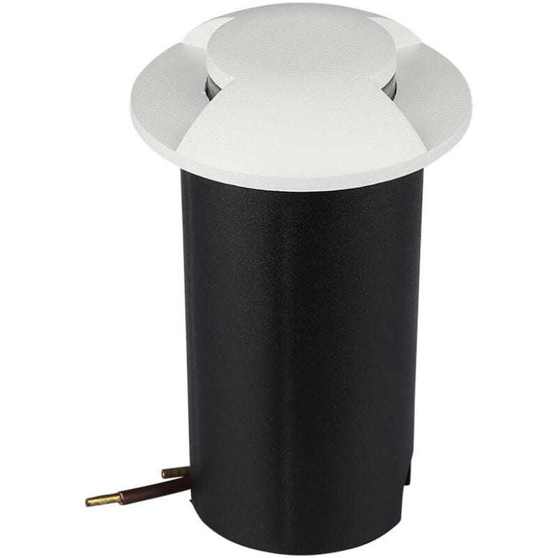 foto del prodotto faretto led segnapasso da interramento 1w doppio fascio 12v bianco freddo ip67 v tac