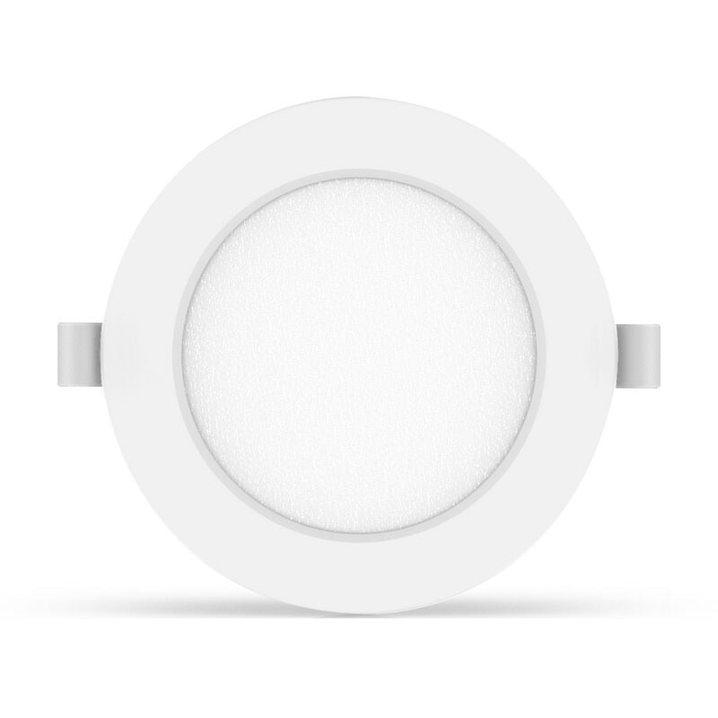 foto del prodotto faretto led slim da incasso 9w rotondo cornice bianca apertura 100 gradi bianco caldo 3000k aigostar