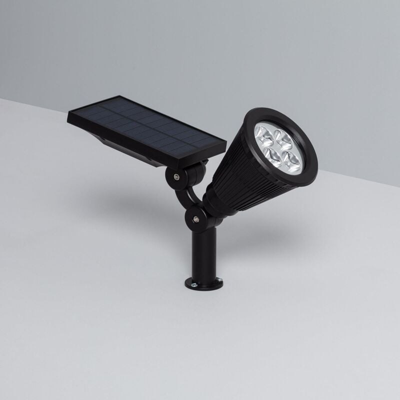 foto del prodotto faretto led solare esterno meillion con picchetto 4000k bianco naturale