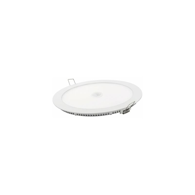 foto del prodotto faretto led tondo matel bianco sensore 18w neutro