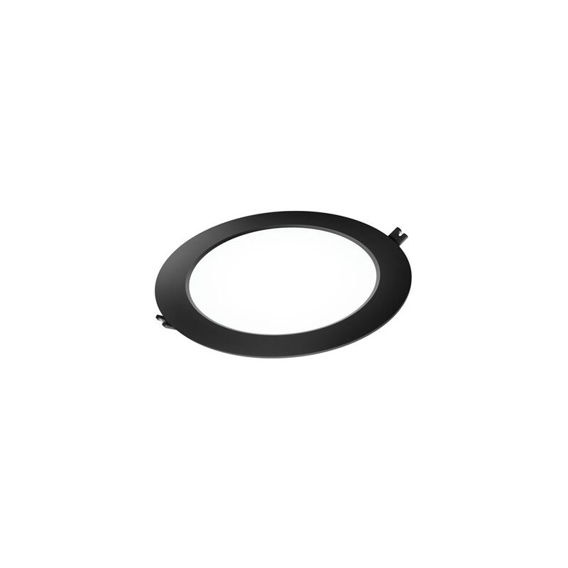 foto del prodotto faretto led tondo pc nero 18w luce neutra