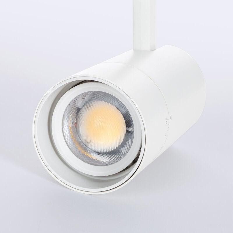 foto del prodotto faretto led wild 20w cct regolabile 0 10v cri90 no flicker multiangolo 24 60 per binario trifase bianco
