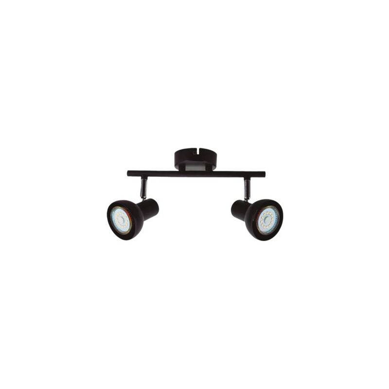 foto del prodotto faretto lineare doppio da soffitto kaitola serie gu10 nero