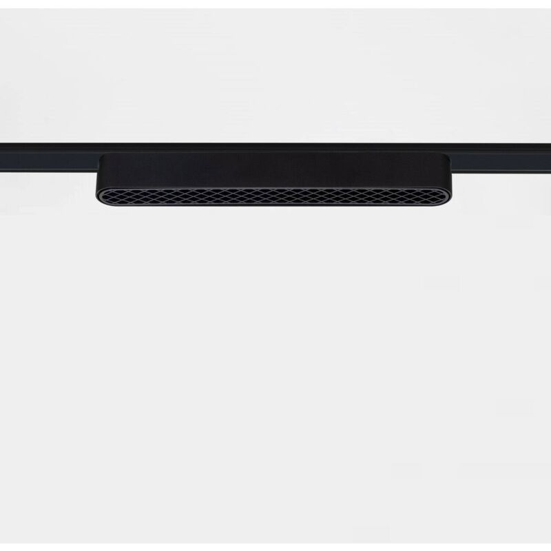 foto del prodotto faretto lineare led binario magnetico 25mm superslim 12w 48v nero optic 222mm bianco caldo 2700k