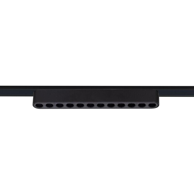 foto del prodotto faretto lineare led binario magnetico monofase 25mm super slim 12w 48v cri90 nero ugr 16 222mm bianco naturale 4000k