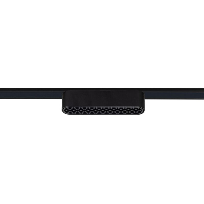 foto del prodotto faretto lineare led binario magnetico monofase 25mm super slim 6w 48v cri90 nero ugr 13 120mm bianco caldo 2700k