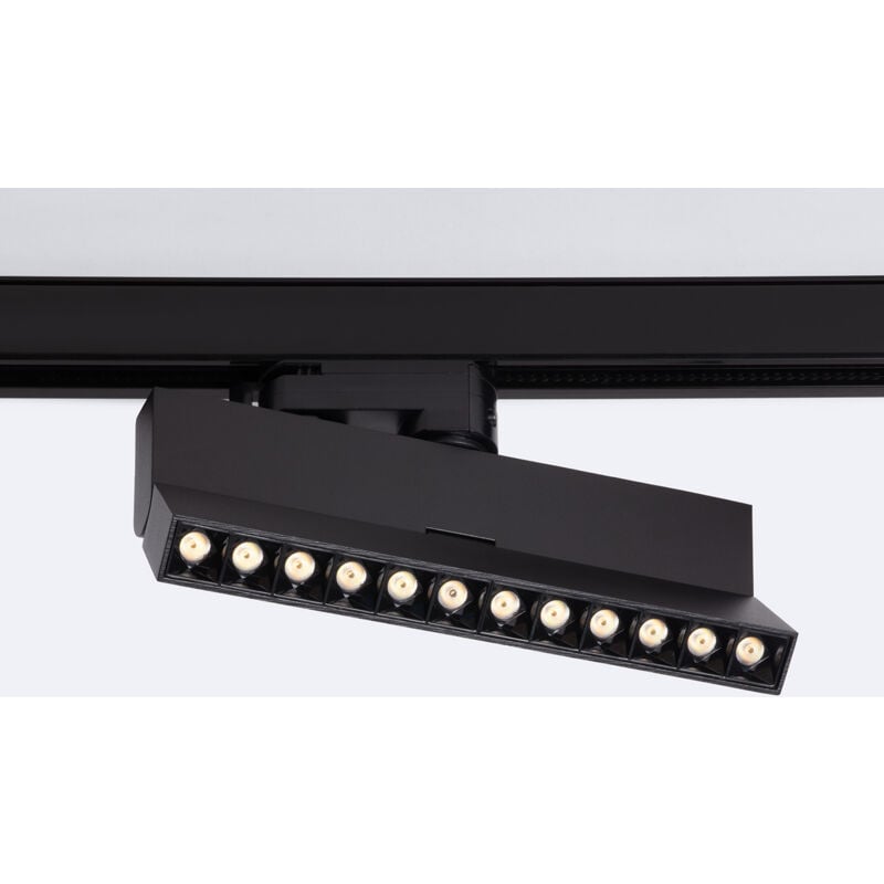 foto del prodotto faretto lineare led binario trifase 12w regolabile cct elegant optic nero (3000k - 4000k - 5000k) selezionabile