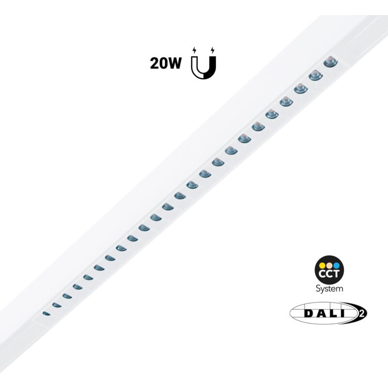foto del prodotto faretto lineare led cct a binario magnetico 48v - 20w - dali-2
