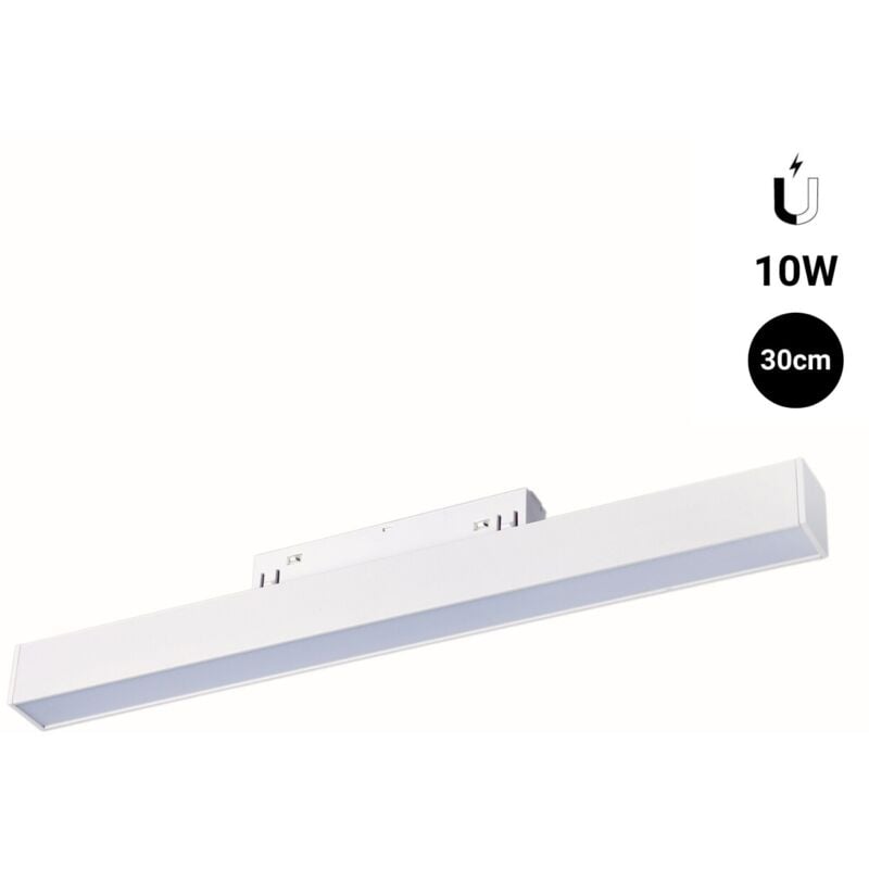 foto del prodotto faretto lineare led opalino a binario magnetico 48v 10w bianco neutro