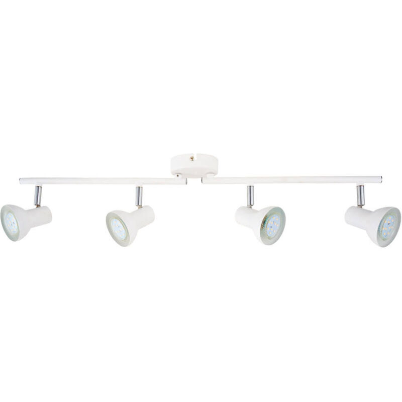 foto del prodotto faretto lineare quadruplo da soffitto kaitola serie gu10 bianco