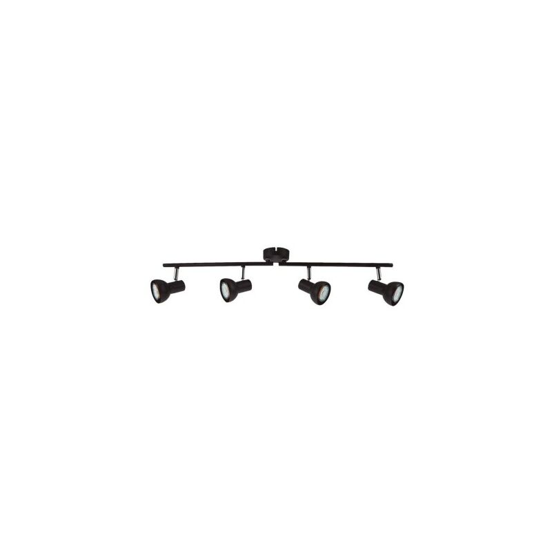 foto del prodotto faretto lineare quadruplo da soffitto kaitola serie gu10 nero