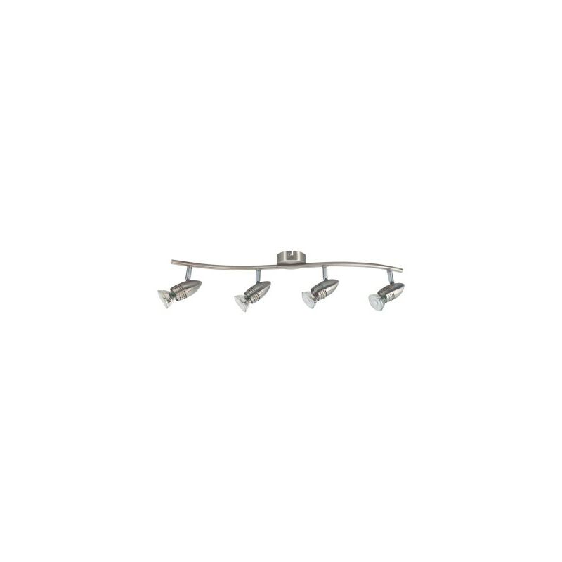 foto del prodotto faretto lineare quadruplo da soffitto kegla serie gu10 nichel