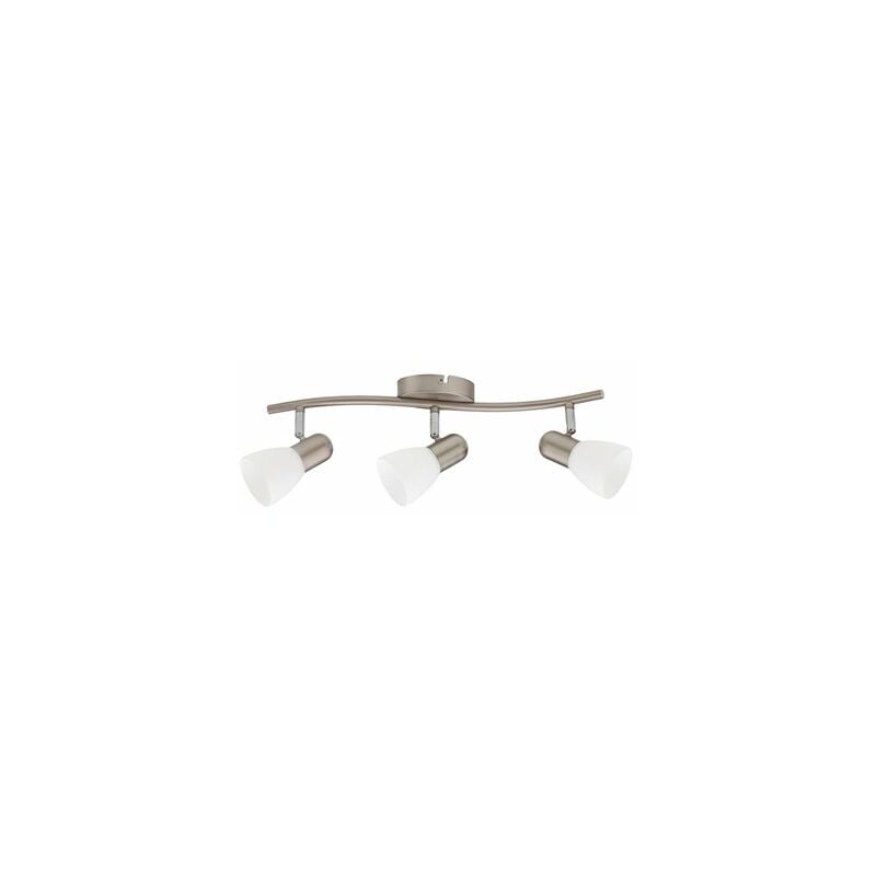 foto del prodotto faretto lineare triplo da soffitto guimara serie e14 nickel