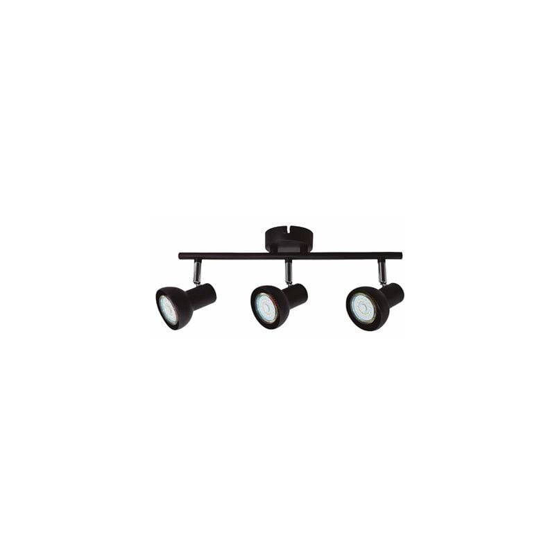 foto del prodotto faretto lineare triplo da soffitto kaitola serie gu10 nero