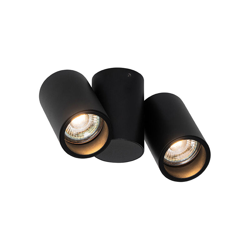 foto del prodotto faretto michael - design - acciaio - nero - oblungo max. 2 x watt - qazqa