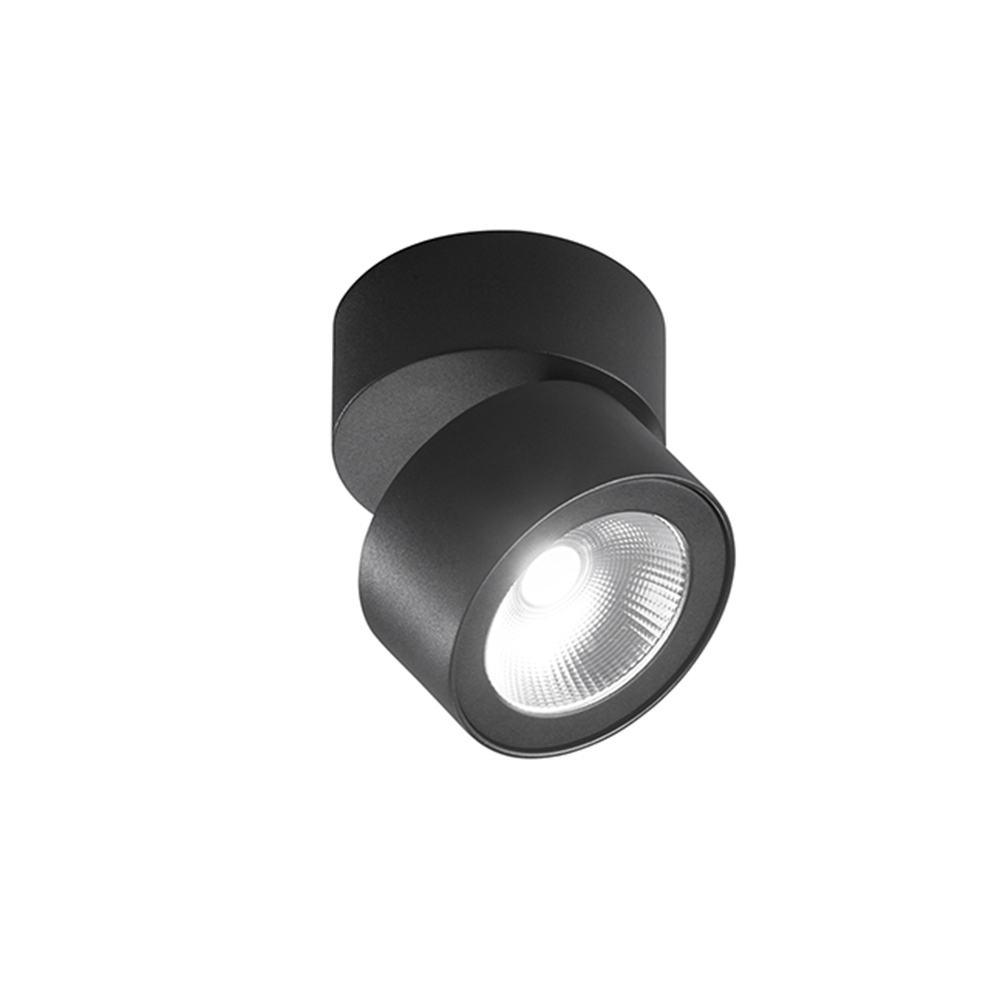 foto del prodotto faretto moderno camera metallo nero led 15w 3000k