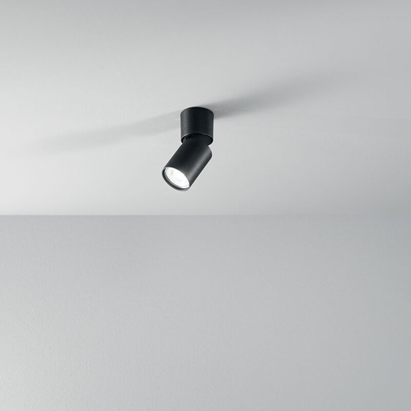 foto del prodotto faretto moderno connect alluminio nero 1 luce gu10