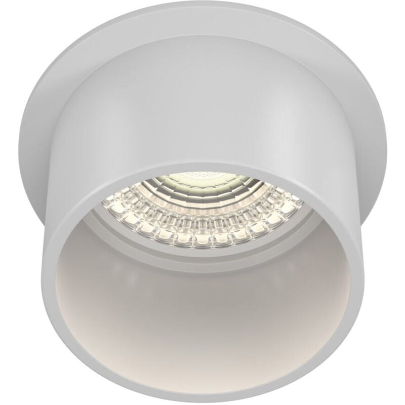 foto del prodotto faretto moderno reif alluminio bianco 1 luce diffusore vetro