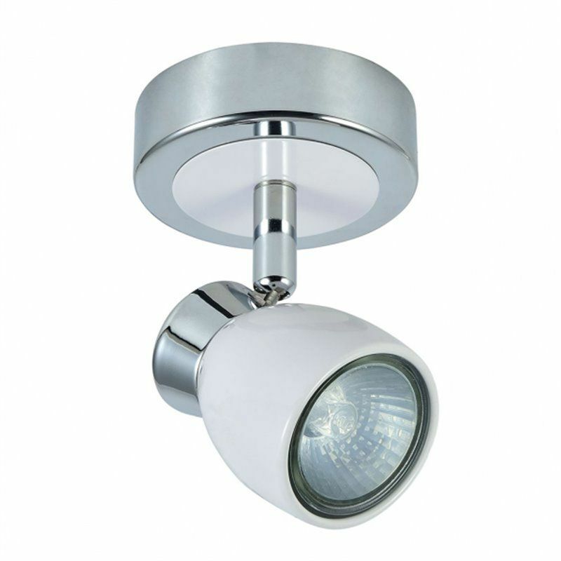 foto del prodotto faretto orientabile per bagno modello chacho bianco cromo fabrilamp