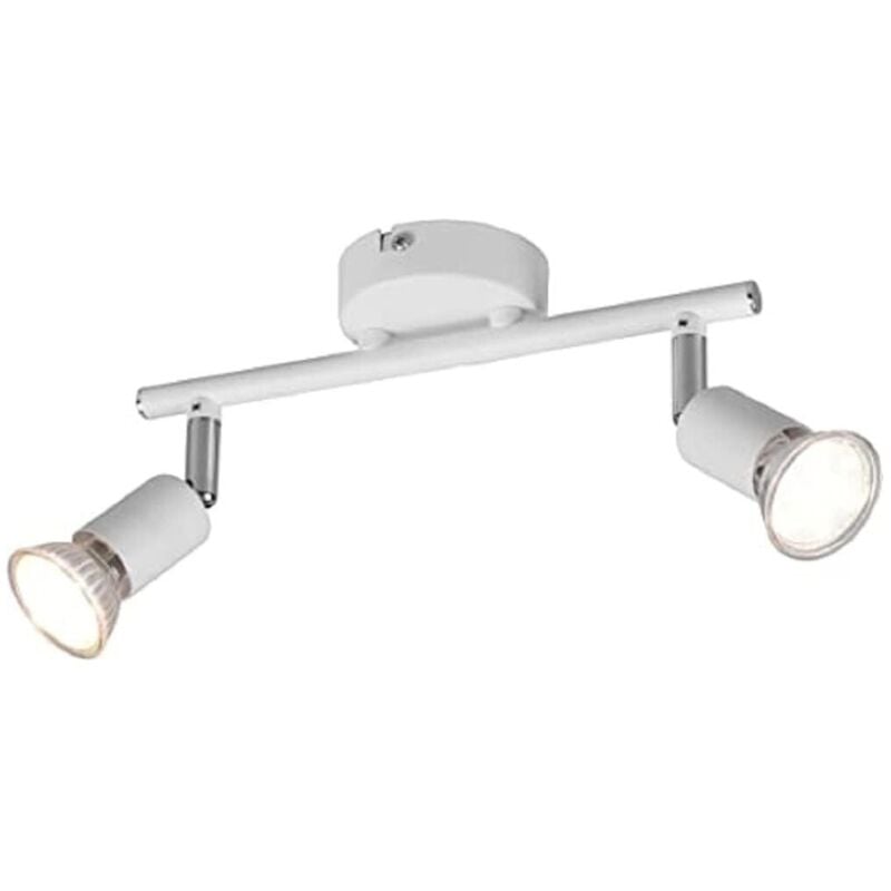 foto del prodotto faretto paris lampadine escluse barra 2 luci attacco gu10 bianco opaco r80912031 trio lighting