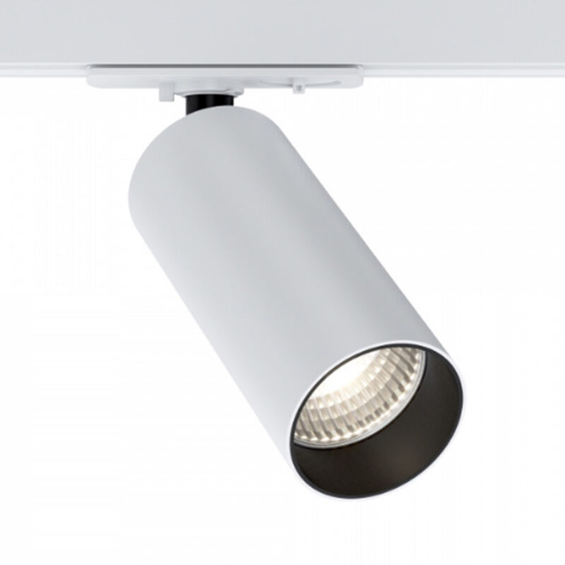 foto del prodotto faretto per binario focus led moderno alluminio bianco 1 luce naturale