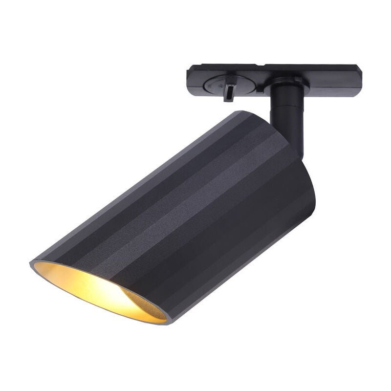 foto del prodotto faretto per binario lipari moderno alluminio nero 1 luce