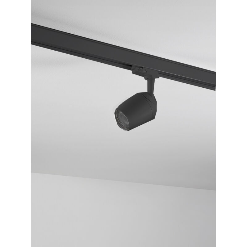 foto del prodotto faretto per binario moderno binario alluminio nero gu10