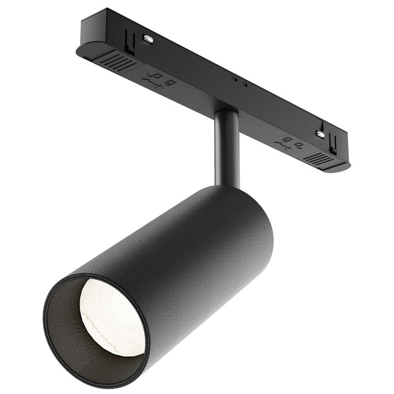 foto del prodotto faretto per binario moderno focus led alluminio nero 1 luce naturale 12w